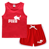 Children Pokemon Pikachu Tshirts & Shorts Casual Sports Sweat-Absorbent Suit Neutral