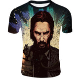John Wick Keanu T Shirt John Wick3 3D Printed Short Sleeve