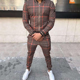 Men′s Athletic Tracksuit Sweat Suits for Men Outfits Spring and Autumn Fashionable Fitted Long Sleeve Coat Smart Trousers Trendy Men