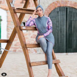 Burkini Muslim Swimwear Three-Piece Printed Conservative Swimwear