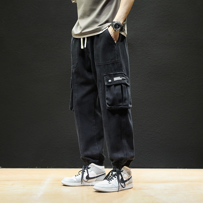 Men Cargo Pants Overalls Men's Spring Loose Casual Pants Men