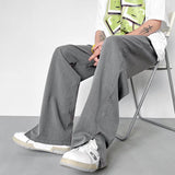 Men Suit Pants Men's Summer Straight Wide Casual Trousers