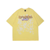 Men T Shirt Summer Casual Tops Cartoon Sponge Baby Printed Short Sleeve T-shirt