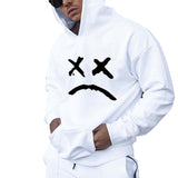 Smiley Face Hoodie Autumn and Winter Leisure plus Size Men's Sweater Smiley Face Print