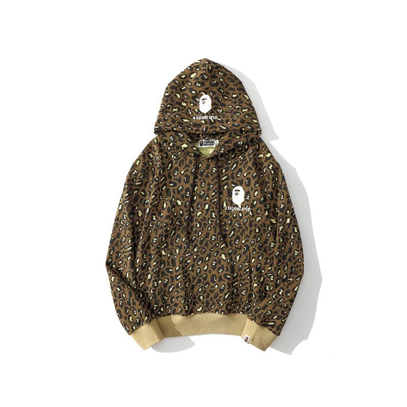 Shark Print Hoodie Spring and Autumn Camouflage Leopard Print Male and Female Couples Wear Street Fashion Cardigan Zipper Coat Sweatshirt