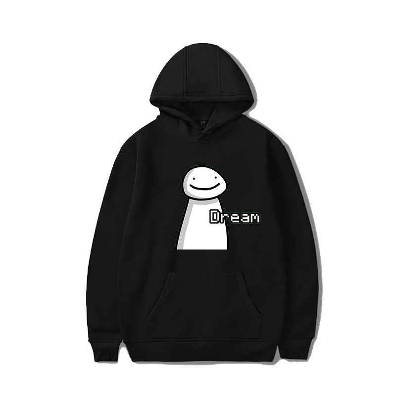 Dreamwastaken Men's Novelty Hoodies Dream Merch Shirt Cartoon Print Sweatshirt Casual Loose-Fitting Hoodie Outerwear Shirt