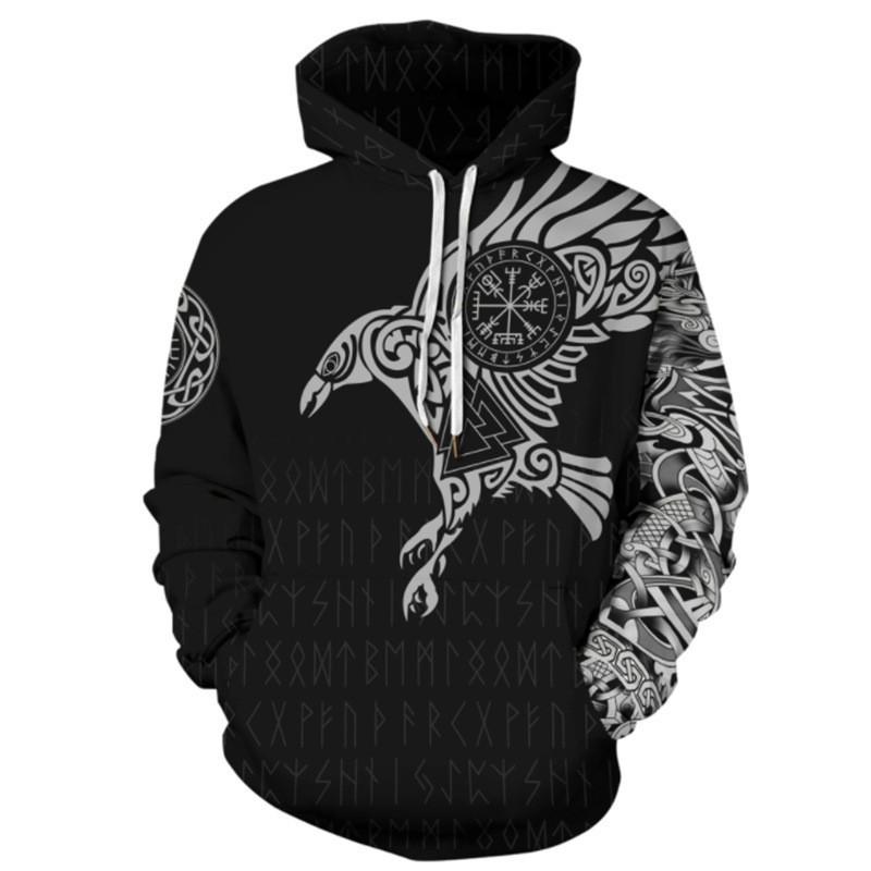 Tactics Style Men Sweatshirts & Hoodies Digital Printing Long Sleeve Pullover Hooded Sweater Autumn and Winter
