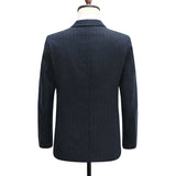Double Brewed Seersucker Suit Men's Slim Black Casual Jacket