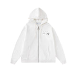 Off White Zipper Hoodie Fall/Winter Off Zipper Hoodie Coat