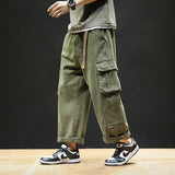 Men Cargo Pants Khaki Trendy Brand Pants Men's Autumn Big Loose Casual Pants