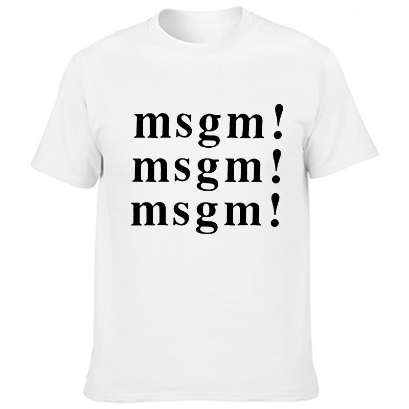 Msgn T Shirt round Neck Cotton Couple Wear