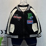 Toddler Boys Jackets Boy's Autumn Coat Baseball Uniform