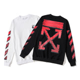 Off White Sweatshirts Long Sleeve round Neck Sweater Autumn and Winter Pattern round Neck Pullover Terry Sweater
