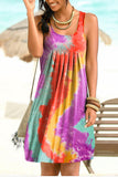 Women Exotic Dresses Summer Loose Casual Tie-Dye Skirt Dress