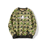 Shark Print Sweatshirt Shark Head Little Dinosaur Camouflage Pullover Sweater Men's and Women's Coats