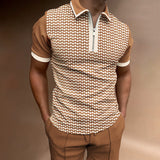 Polo Shirts Spring/Summer Polo Shirt Plaid for Men T-shirt Top
