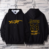 In Memory of Kobe Hoodie Kobe Black Mamba No. 24 Hooded Sweater Winter Fleece-Lined