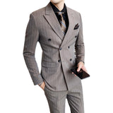 Double Brewed Seersucker Suit Spring Men's Suit Wedding Best Man