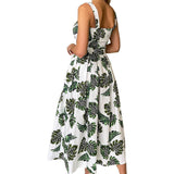 Women Bohemian Dress Summer Women's Spaghetti-Strap Floral Print Dress