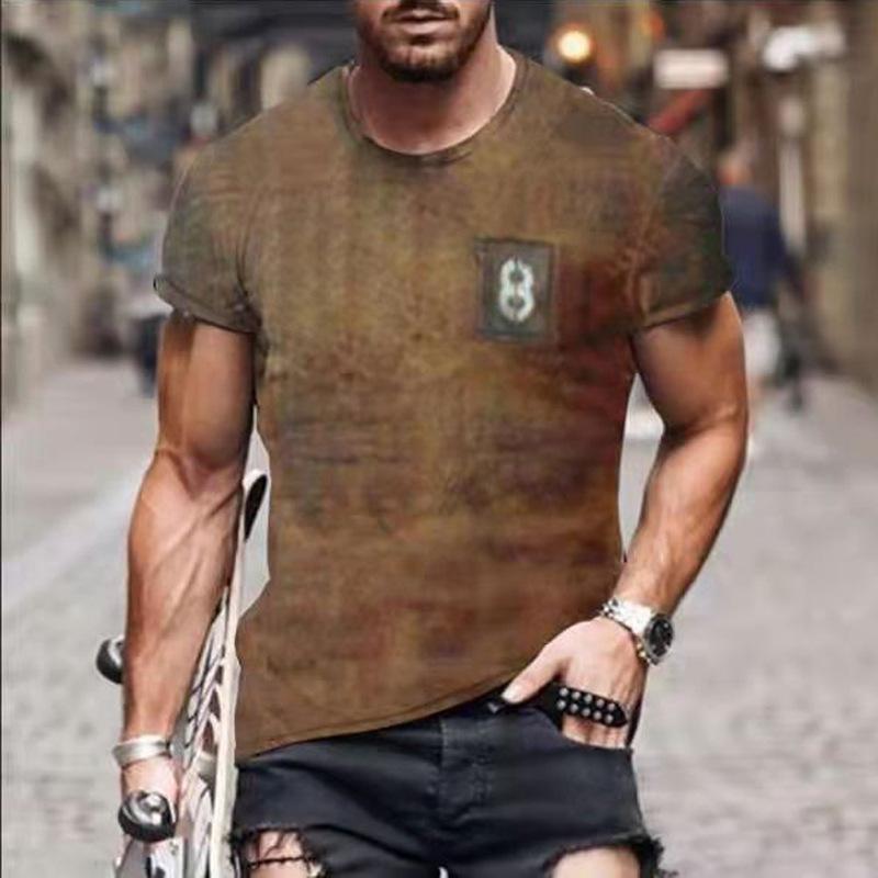 Tactics Style T Shirt For Men Summer Menswear Loose Retro T-shirt