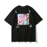 Men's T Shirt Summer Casual Tops Cartoon Bear Printed Short Sleeve T-shirt Men's I round Neck Half Sleeve Street Fashion Loose Half Sleeve