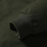 Men Fit Bomber Jacket Windbreaker Moto Street Coat Autumn Standing Collar plus Size Jacket Cotton Outdoor Loose Multi-Pocket Workwear Men's Coat
