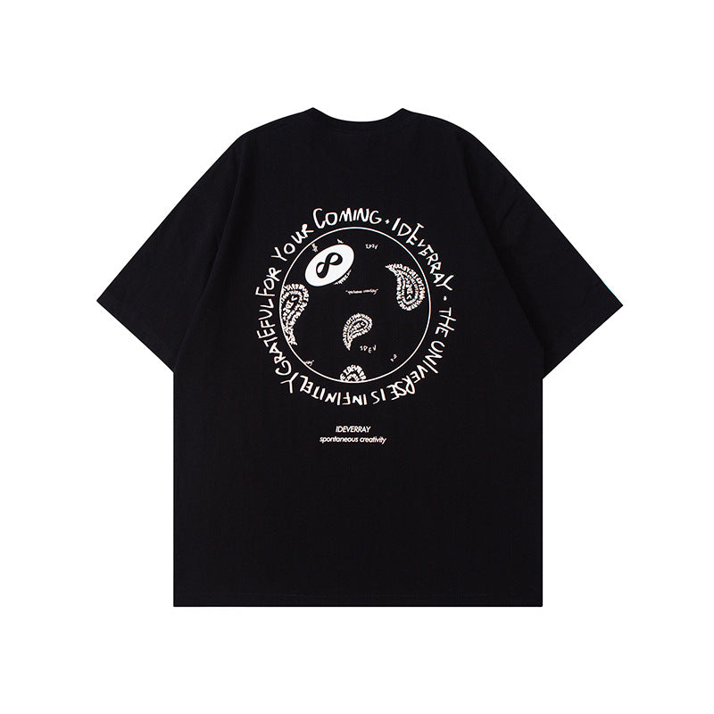 Man Summer T Shirt Spherical Paisley Crew Neck