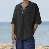 Polo Shirts Fashion Loose Knitted Sweater Summer Menswear