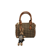 Jackie Kennedy Bag Houndstooth Shoulder Messenger Bag