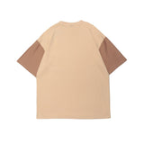 Men T Shirt Summer Casual Tops Contrast Stitching Short Sleeves T-shirt Men's round Neck Half Sleeve Harajuku Style Trend Multicolor Half Sleeve