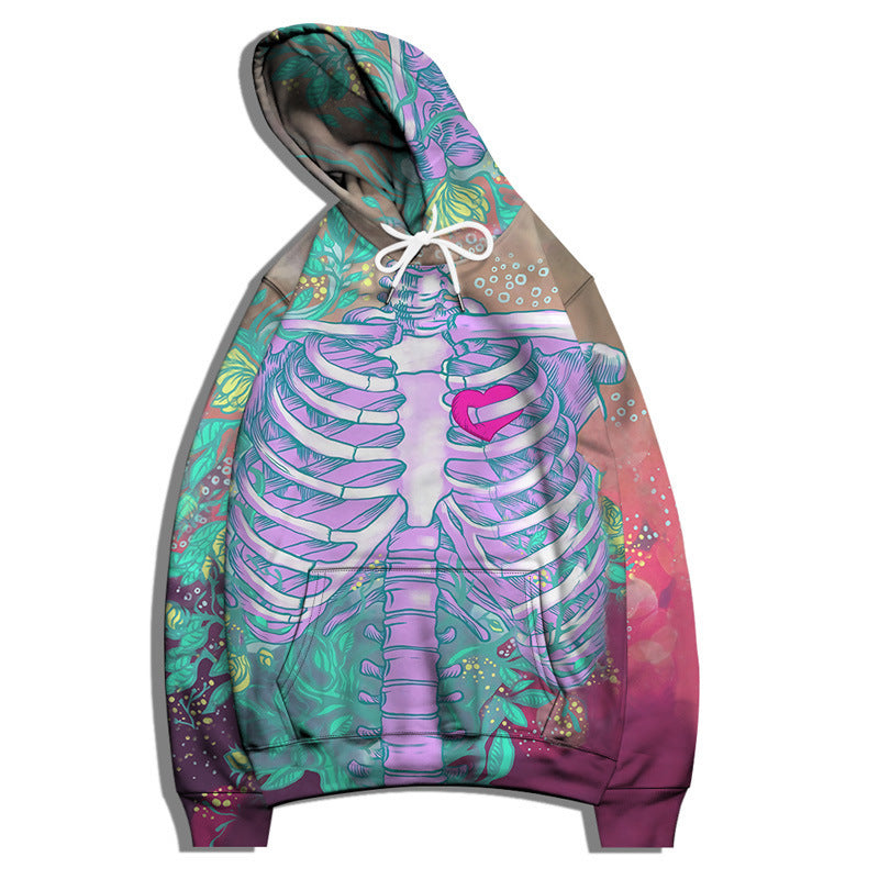 Skeleton Hoodie 3D Printing Hoodie Transparent Hand Bone