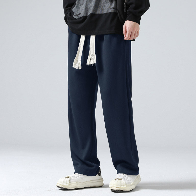 Men Sweatpants Loose Wide-Leg Pants for Teenagers and Students