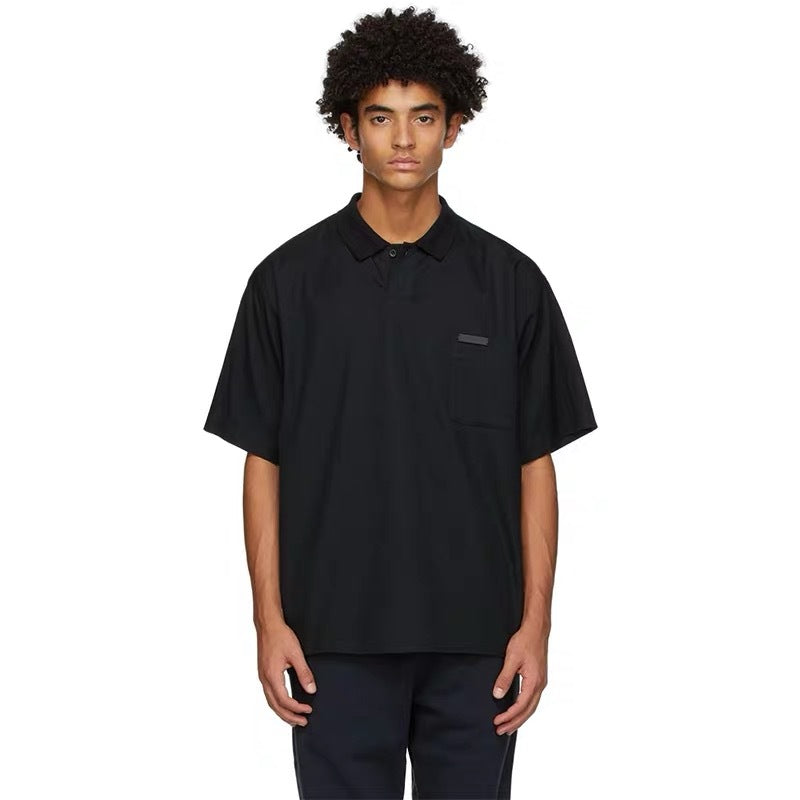 Essentials Polo Shirt Fog Season 7 Fear of God Casual Loose-Fitting T-shirt
