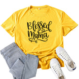 Boy Mama T Shirt Blessed Mama Printed T-shirt