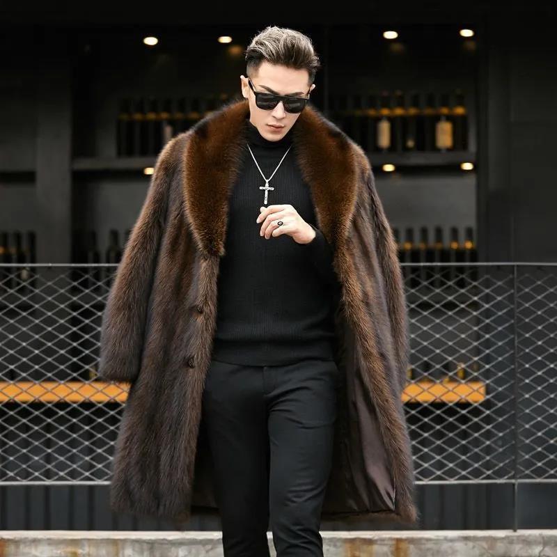 Beaver Coat Men's Autumn and Winter Coat Men's Coat