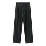 Men Suit Pants Men's Spring Baggy Straight Trousers Suit Pants