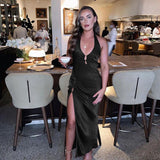 Music Festivals Rave Outfits Dress Winter Sexy Slit Sheath Dress for Women