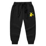 Children Pokemon Pikachu Pants Ankle-Tied Pants Casual Sports Cotton Neutral