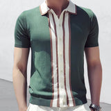 Polo Shirts Summer Polo Shirt Men's Short Sleeve Color Matching