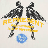 Present Angel T Shirt Present Retro Washed Angel Letter Puff Print Short Sleeve Shirt