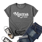 Boy Mama T Shirt Mama Est Printed Short Sleeve T-shirt