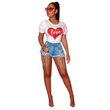 Women Plus Size Denim Shorts