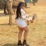 Women Plus Size Denim Shorts Solid Color Slim Fit Denim Shorts