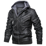 Tactics Style Men Outdoor Windproof Coat Men Casual Jacket Autumn and Winter Men's Knitted PU Leather Jacket plus Size Motorcycle