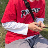 Thrasher T Shirt Summer T-shirt Male Letter Flame Print Pure Cotton Couple