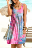 Women Exotic Dresses Summer Loose Casual Tie-Dye Skirt Dress