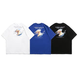 Men T Shirt Summer Casual Tops Men's Clothes Summer Wear Retro Men's Short-Sleeved Casual Earth Print T-shirt Fashion