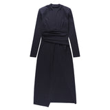 Emily Ratajkowski Dress Slim Fit Slit Sexy Temperament Dress