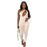 Women's Summer High Waist Tight Sleeveless Casual Sports Jumpsuit