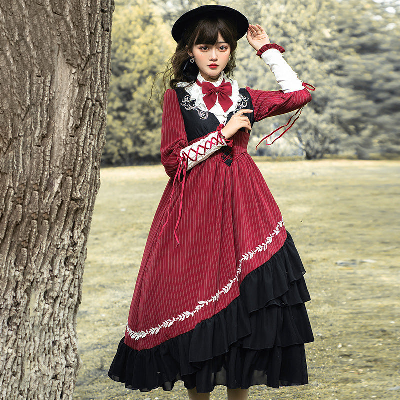 Gothic Lolita Harajuku Style Clothing Lolita Dress Op Side Cardigan Elegant CLA Style British Knight Dress